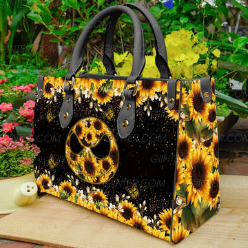 Sunflowers JS Face Leather Bag GINNBC93284