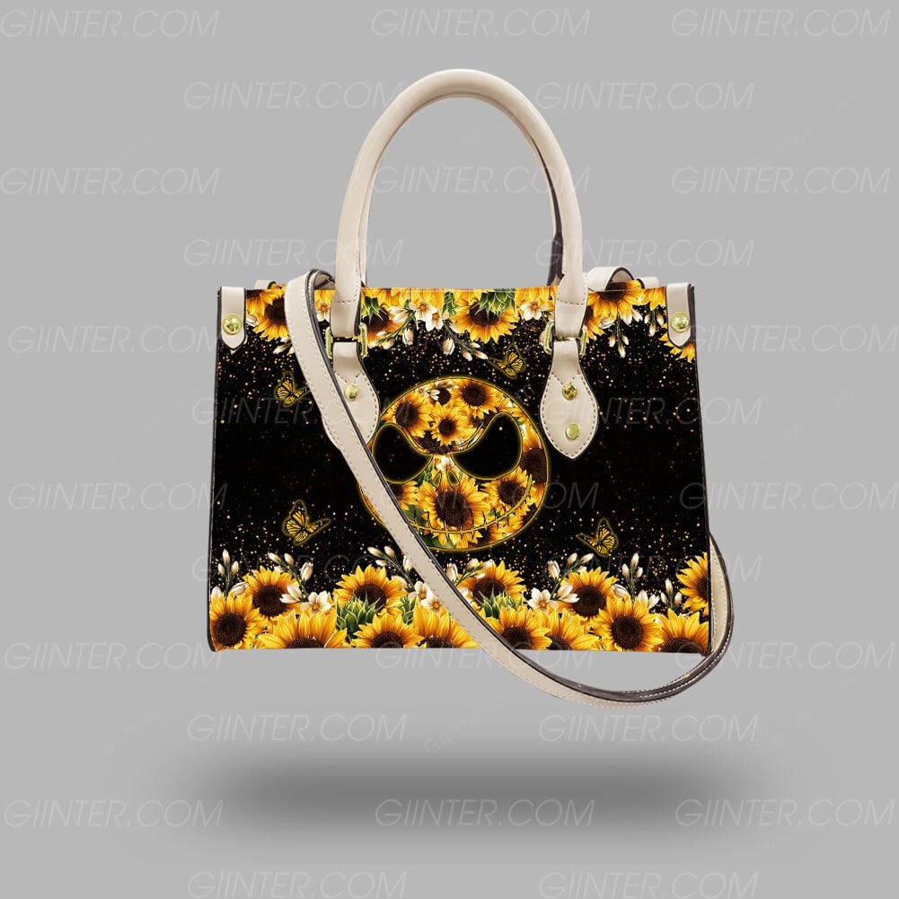 Sunflowers JS Face Leather Bag GINNBC93284