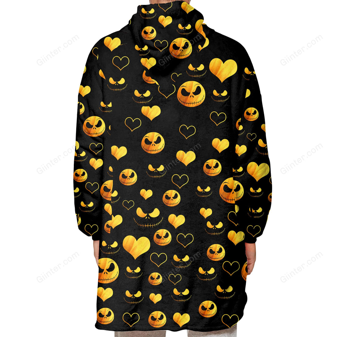 jack skellington fleece hoodie blanket