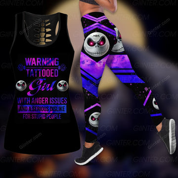 Tattooed Girl Jack Skellington Women Tank Top & Legging GINNBC100024
