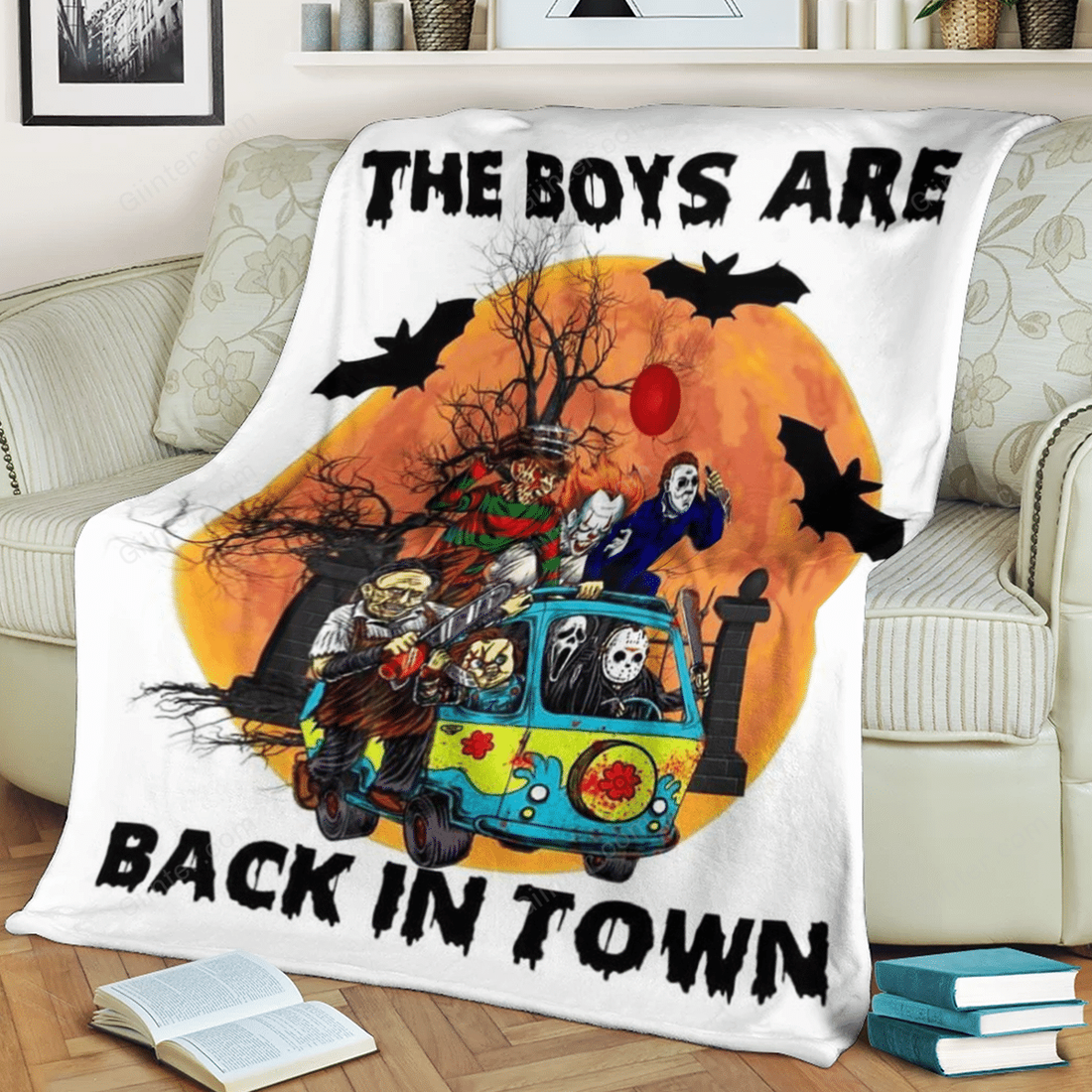 The Boys Are Back In Town Horror Fleece Blanket GINHR39867