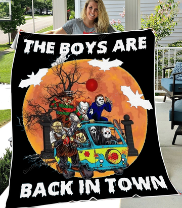 The Boys Are Back In Town Horror Fleece Blanket GINHR40081