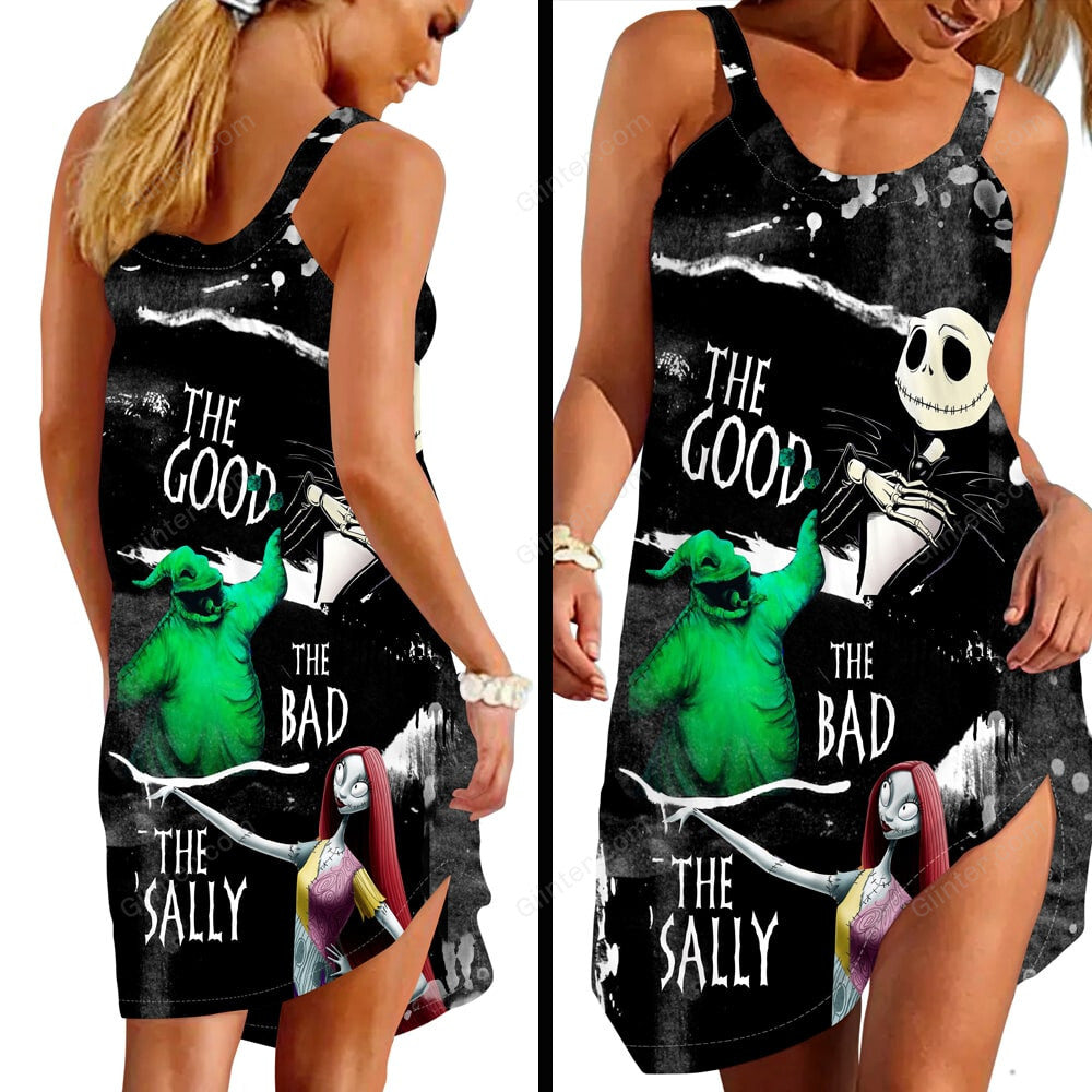 The Good, The Bad, The Sally Criss-Cross Tank Top & Sleeveless Beach Dress GINNBC00396