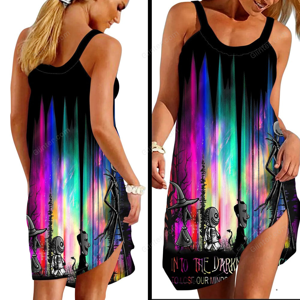 The NBC Into The Darkness We Go Criss-Cross Tank Top & Sleeveless Beach Dress GINNBC00525