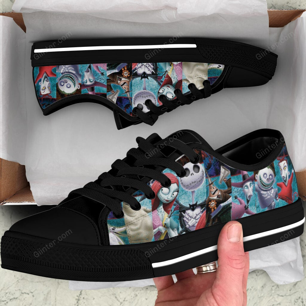 The Nightmare Before Christmas Women Low Top Canvas Shoes GINNBC101089