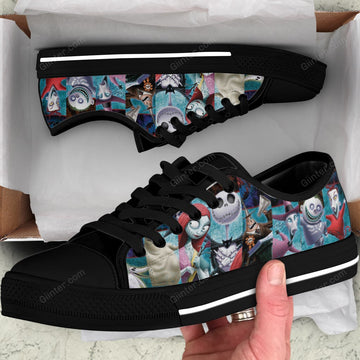 The Nightmare Before Christmas Women Low Top Canvas Shoes GINNBC101089