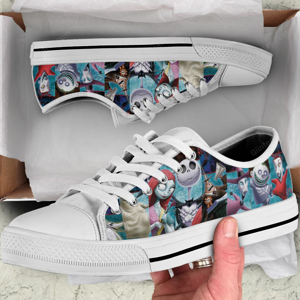 The Nightmare Before Christmas Women Low Top Canvas Shoes GINNBC101089