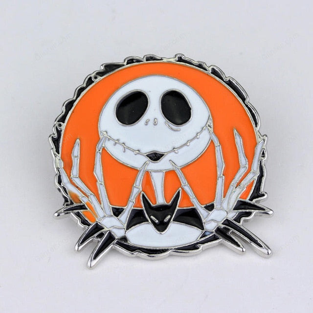 The Nightmare Before Christmas Brooch Jack and Sally