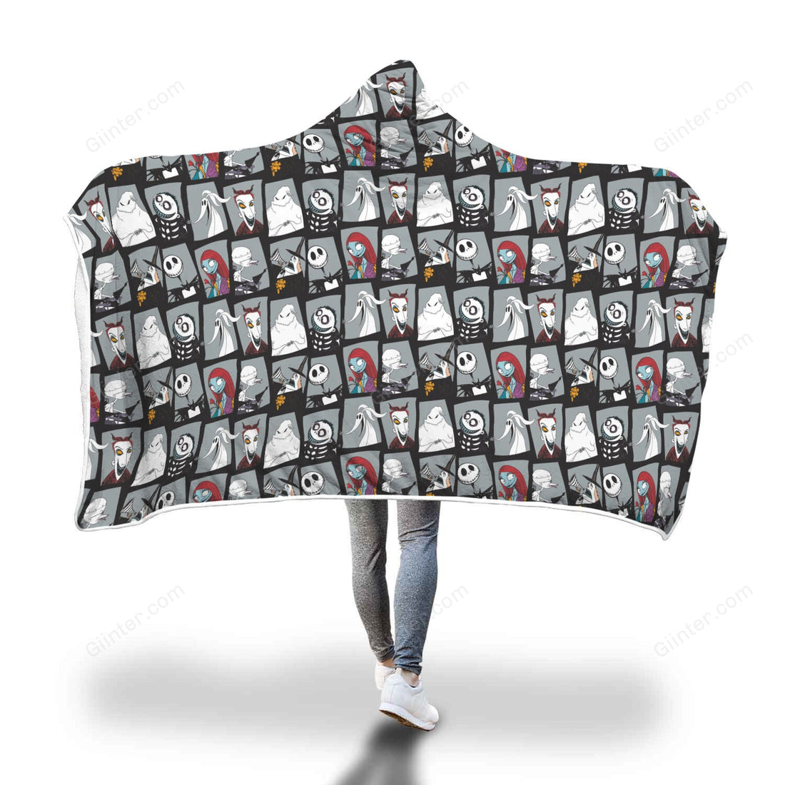 Nightmare christmas Hooded blanket