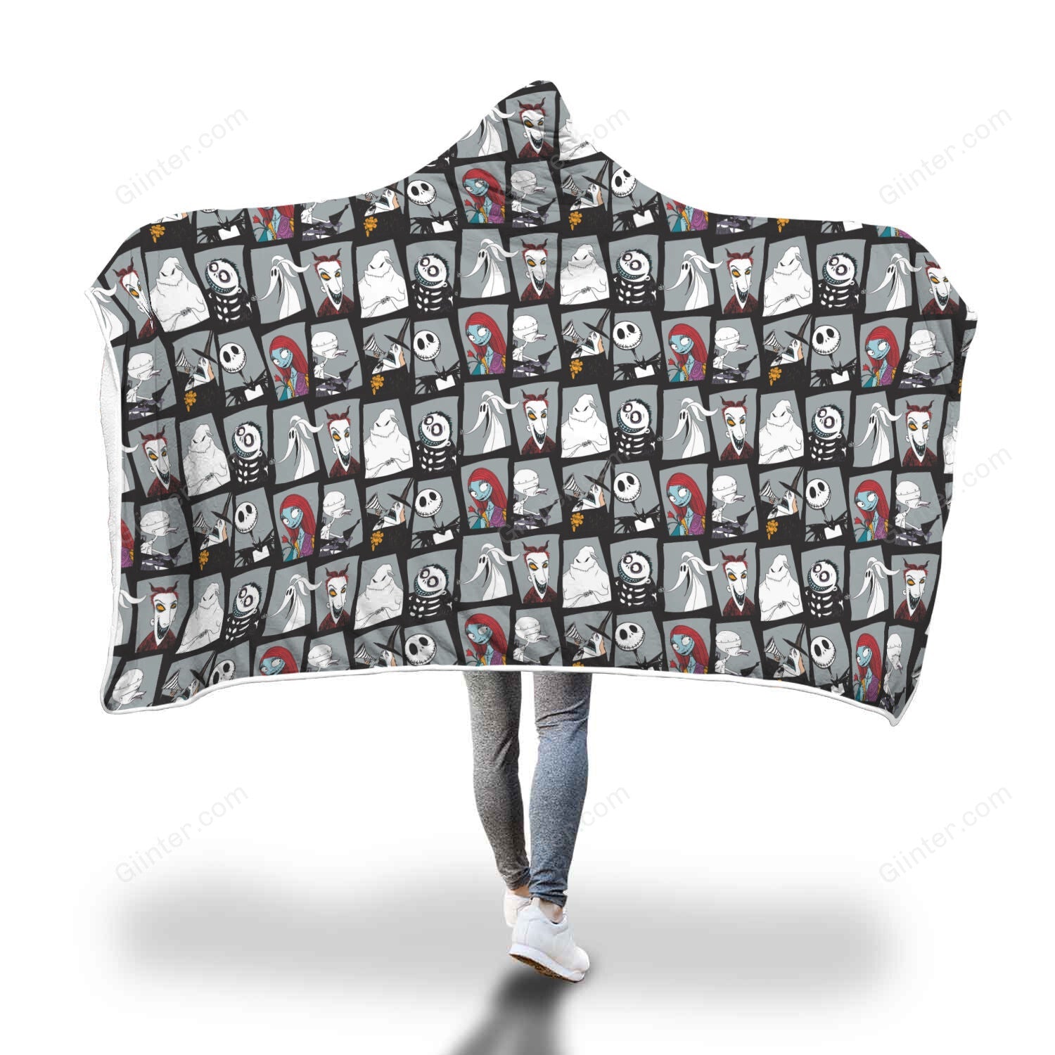 Nightmare christmas Hooded blanket