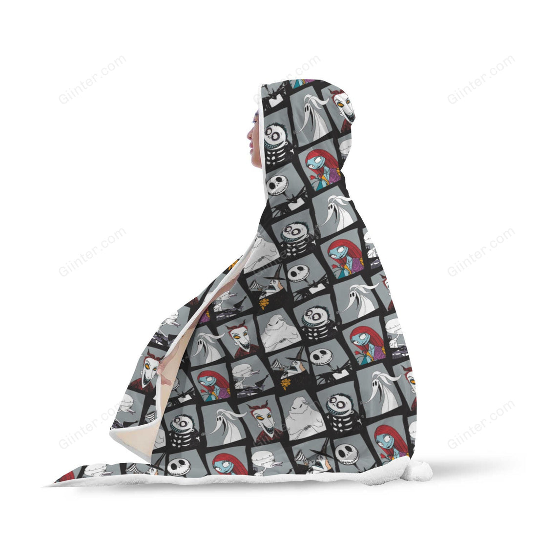 Nightmare christmas Hooded blanket