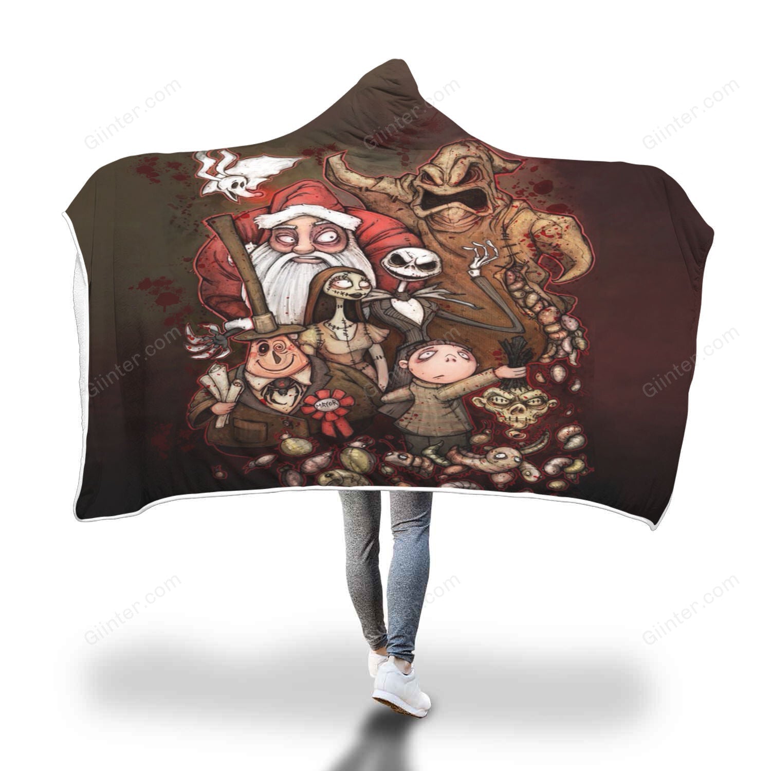 The Nightmare Before Christmas Hooded Blanket