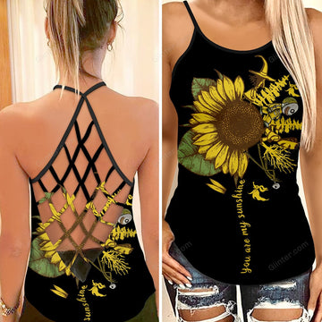 The Nightmare Before Christmas Sunflower Criss-Cross Tank Top 661