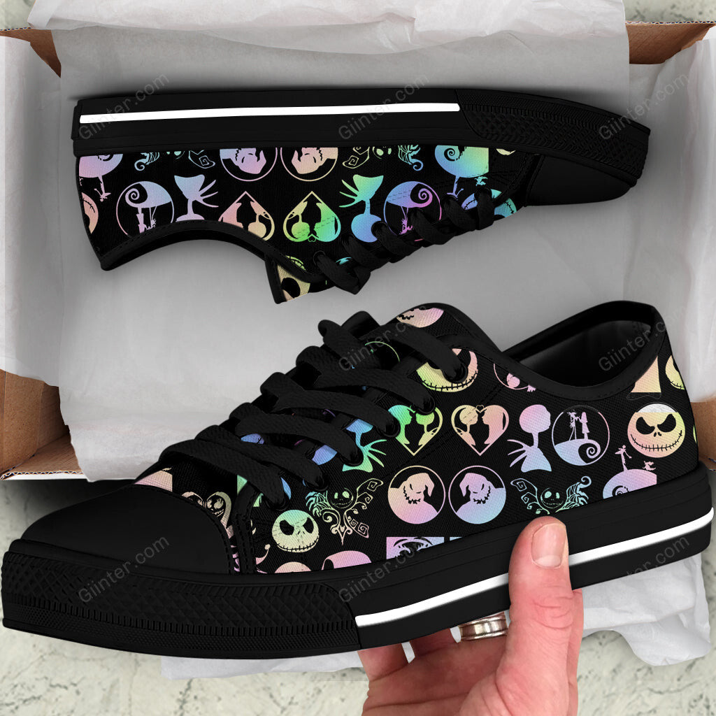 The Nightmare Before Christmas Women Low Top Canvas Shoes 625