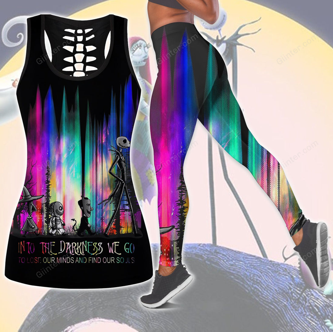 the nightmare before christmas tank top legging