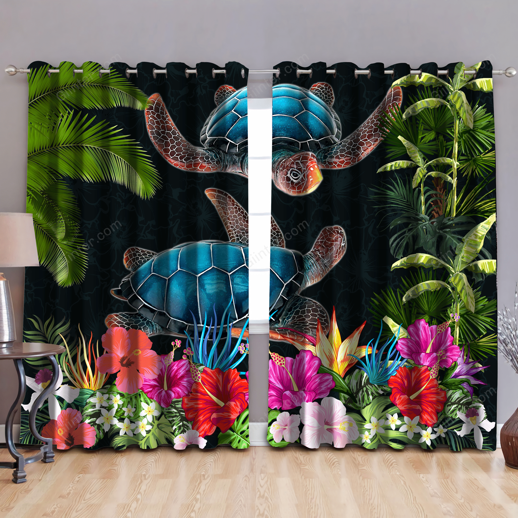 turtle window curtains
