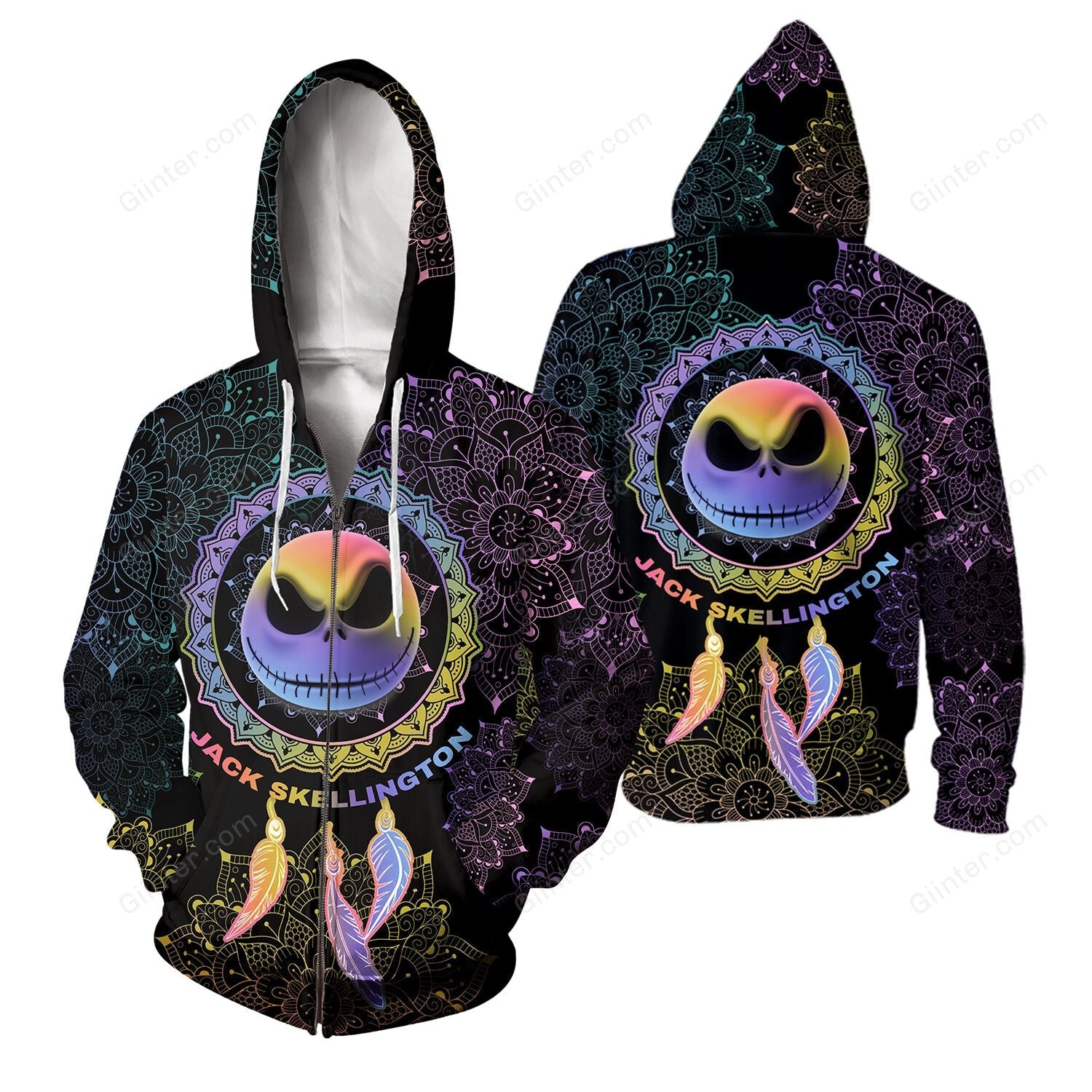 Unisex Jack Skellington 3D Hoodie 563
