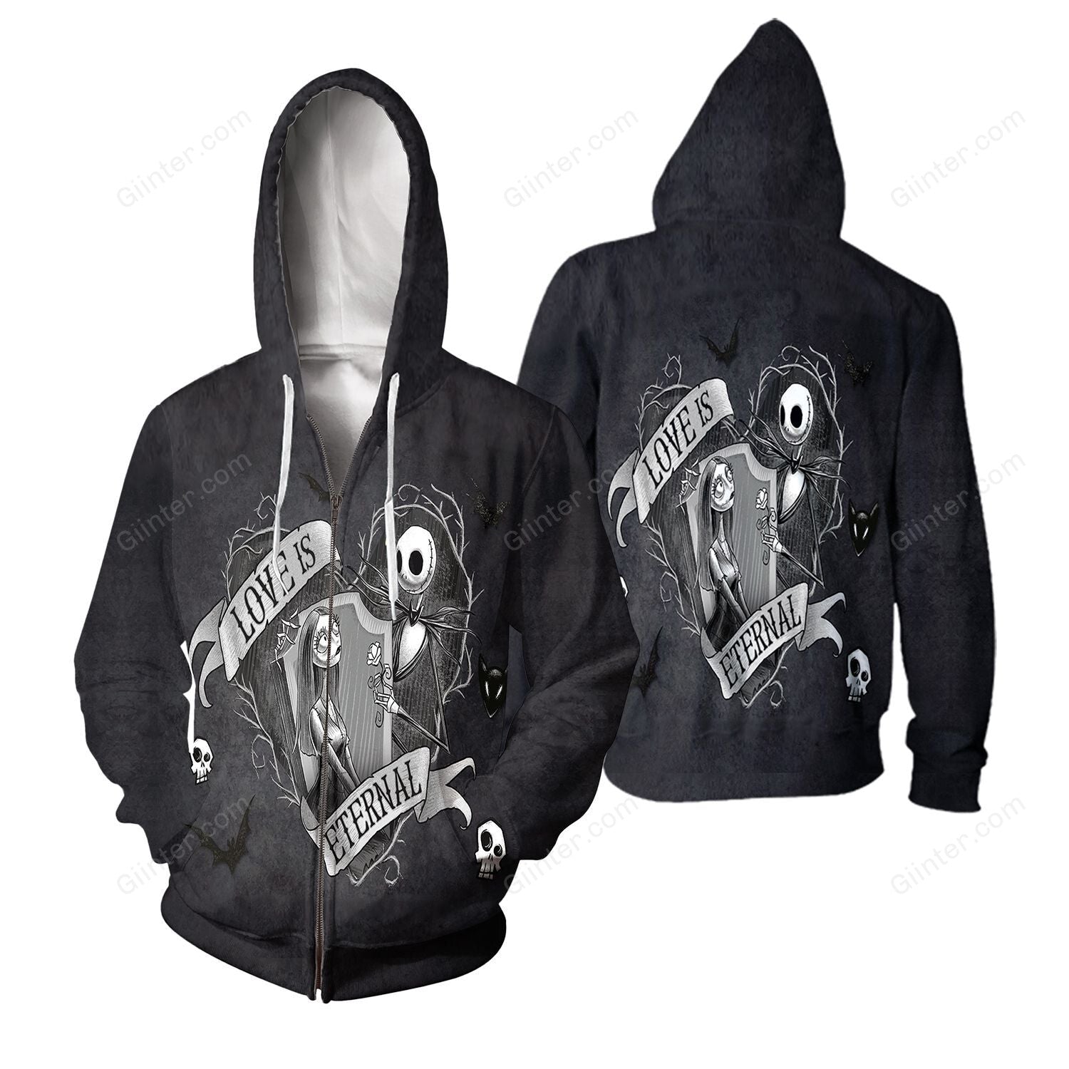 Unisex Jack Skellington 3D Hoodie 566