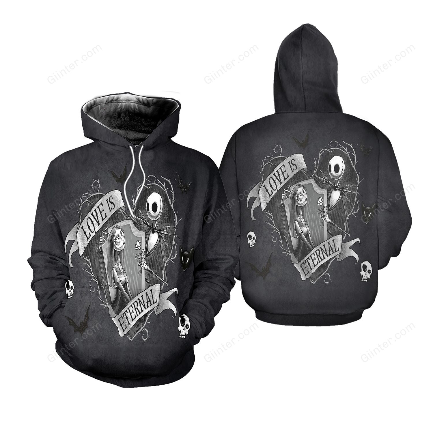 Unisex Jack Skellington 3D Hoodie 566
