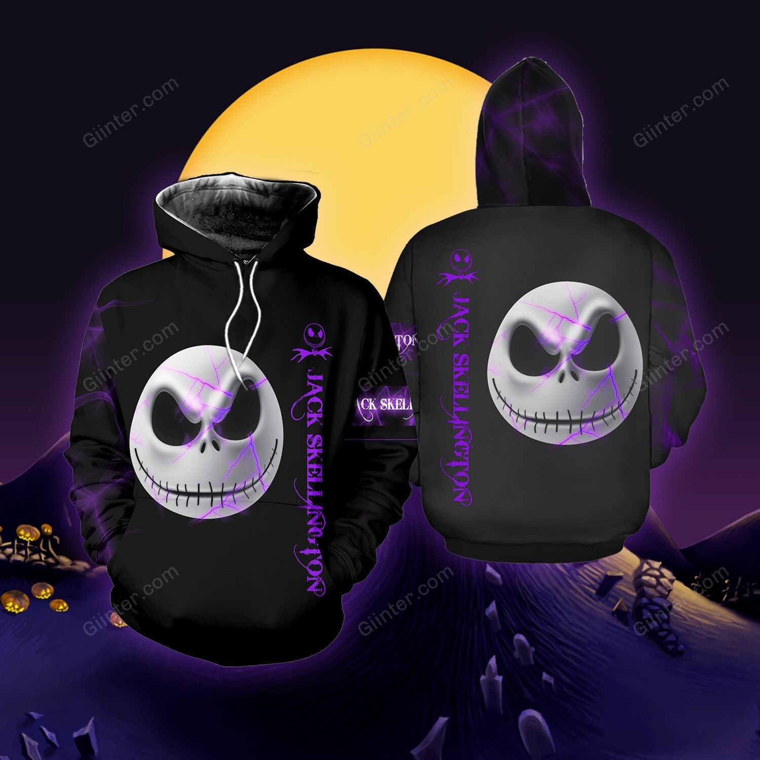 Unisex Jack Skellington 3D Hoodie 567