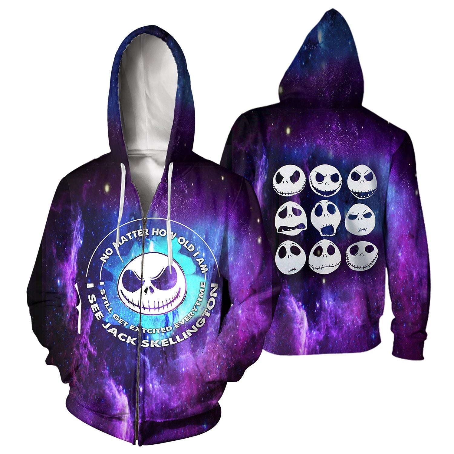 Unisex Jack Skellington 3D Hoodie 569