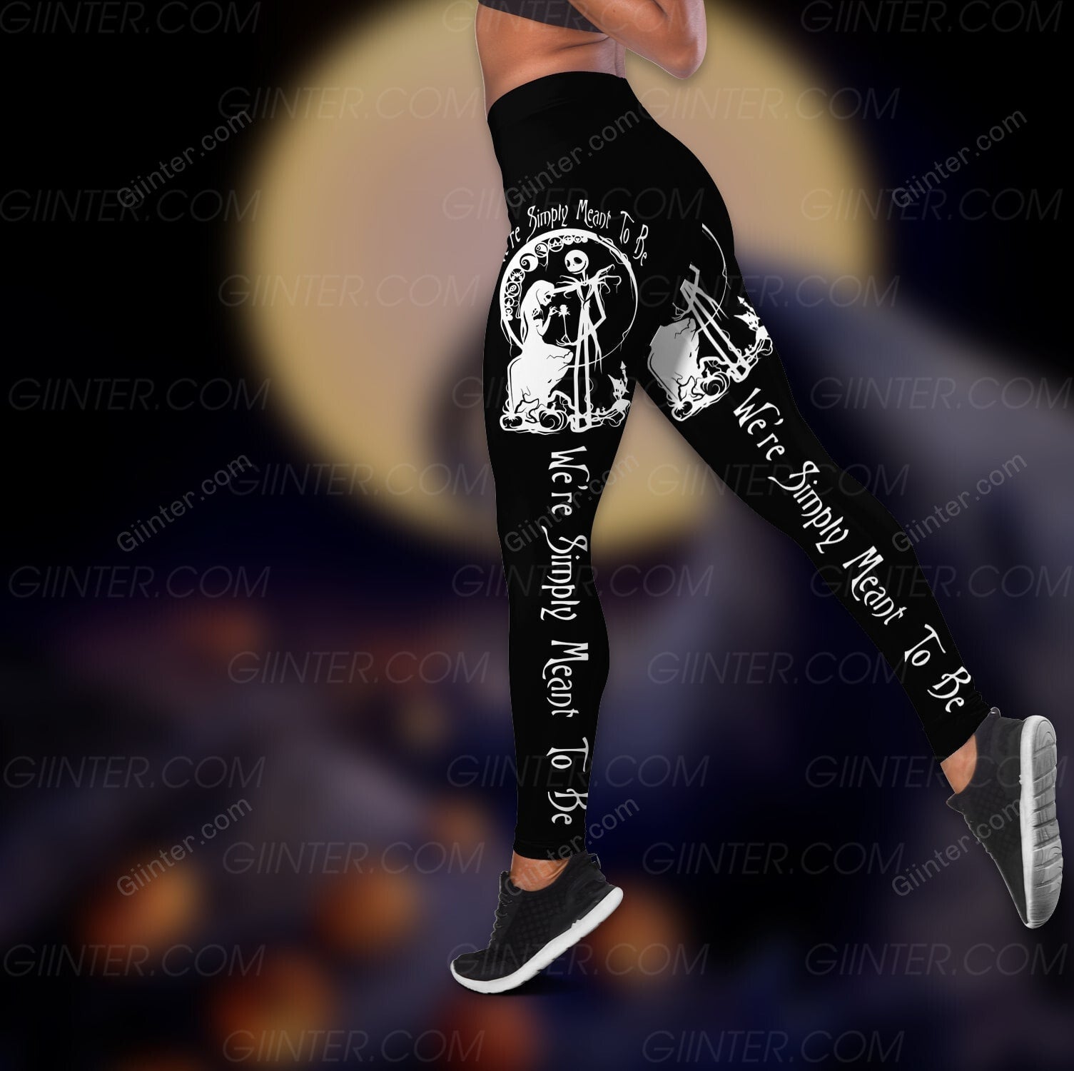 We're Simply Meant To Be Jack Skellington & Sally Women Tank Top & Legging GINNBC99038