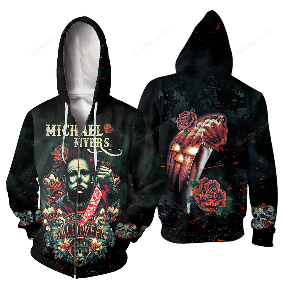 Welcome to Halloween Michael Myers 3D All Over Printed Shirts For Men and Women GINHR35264
