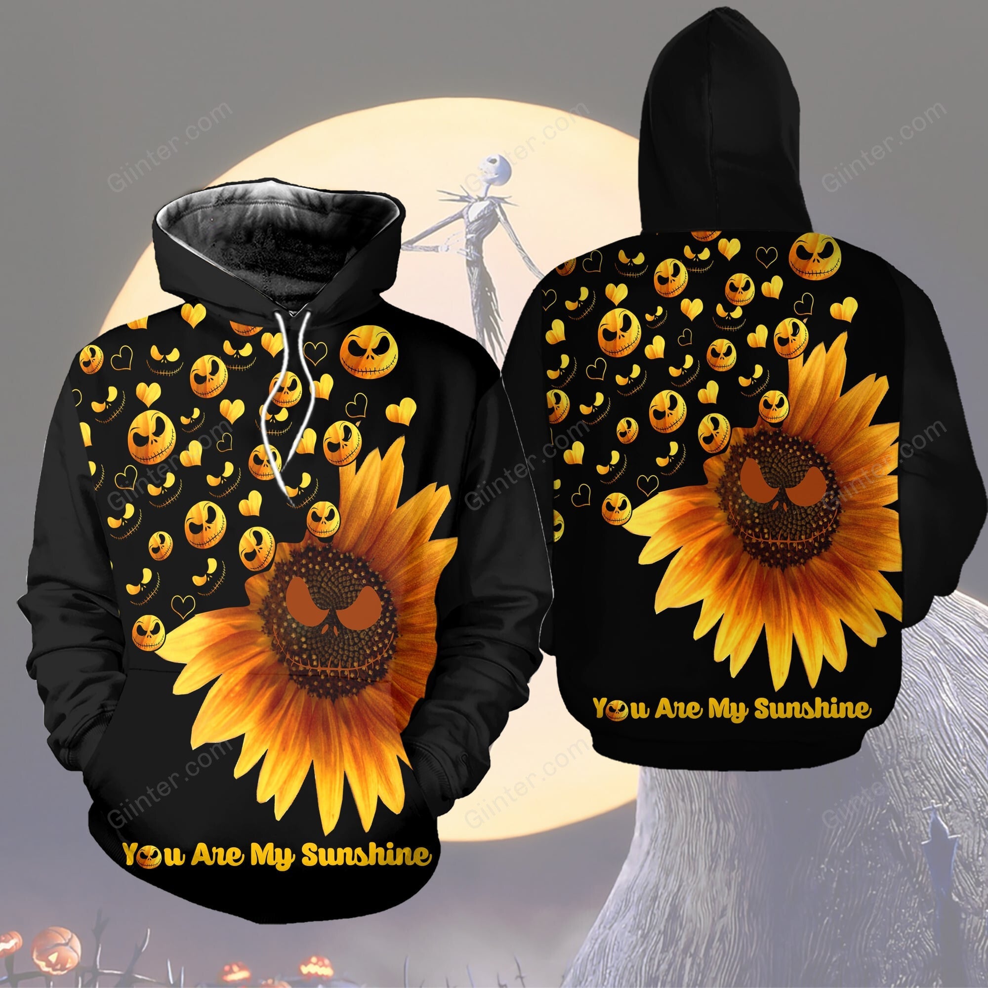 You Are My Sunshine Jack Skellington Women 3D Shirts GINNBC80472