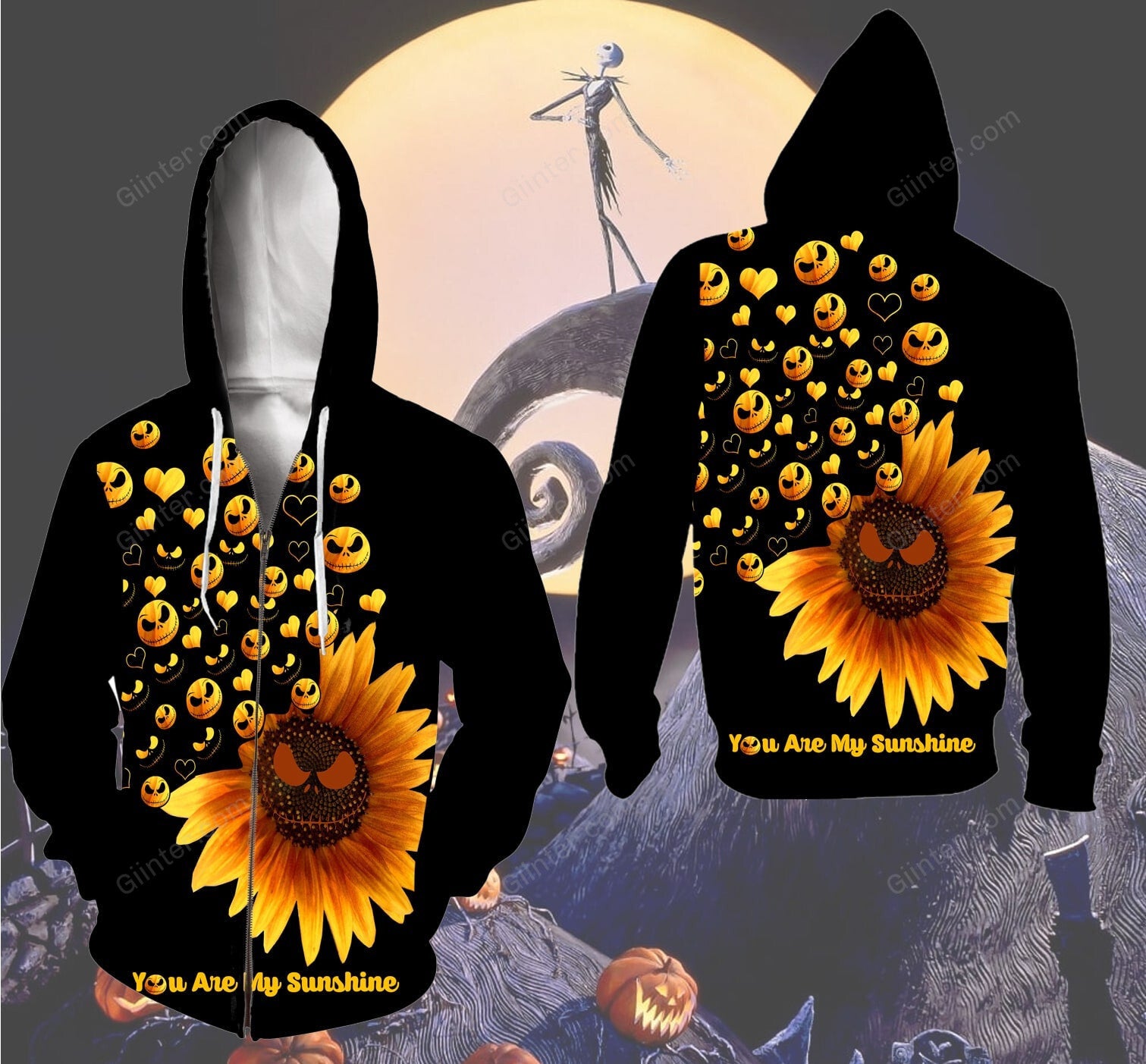 You Are My Sunshine Jack Skellington Women 3D Shirts GINNBC80472