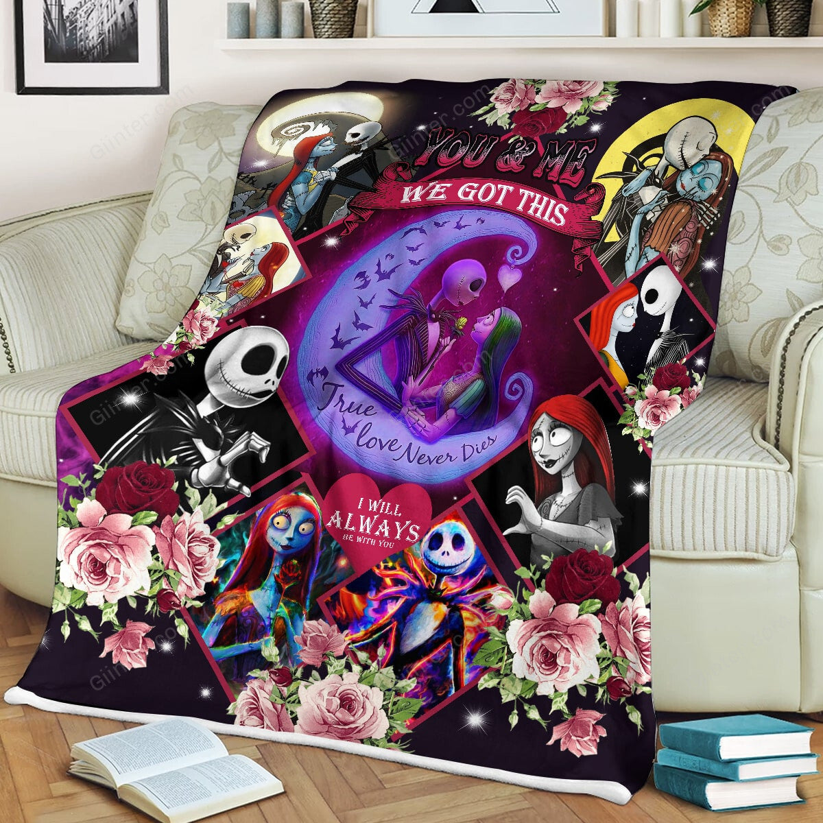 You&Me We Got This Jack&Sally Fleece Blanket GINNBC86721