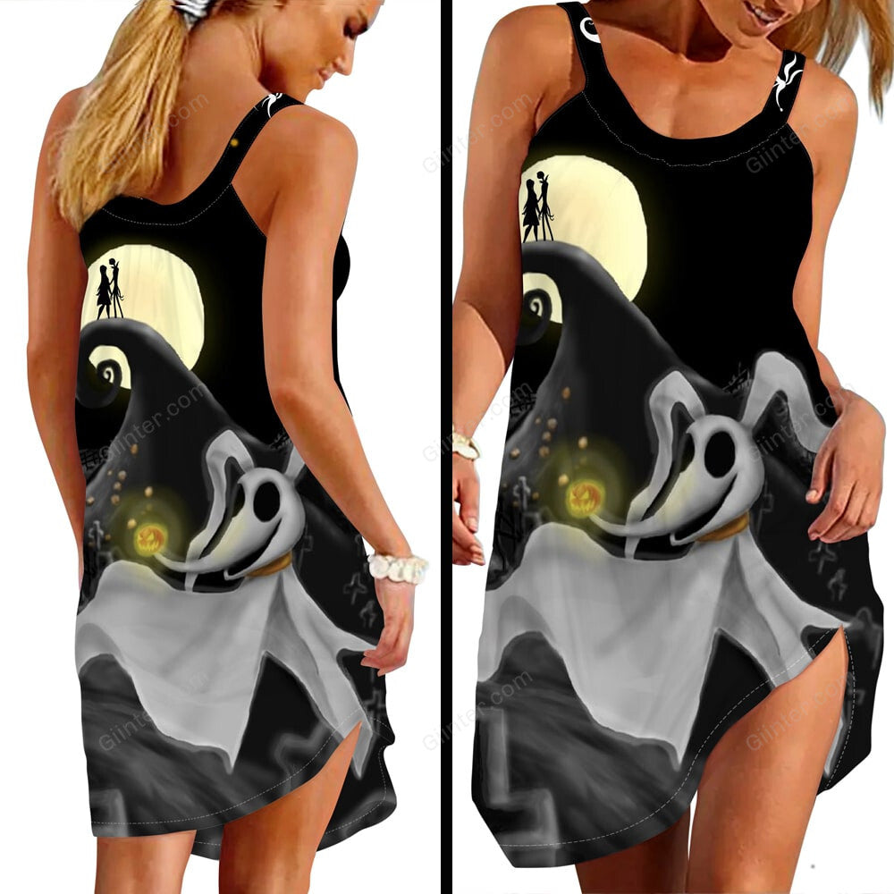 Zero Dog Criss-Cross Tank Top & Sleeveless Beach Dress GINNBC00069