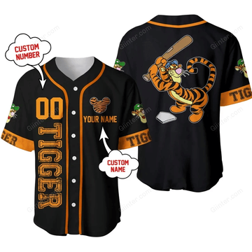 Winnie The Pooh Baseball Jersey Shirt GINPOOH11