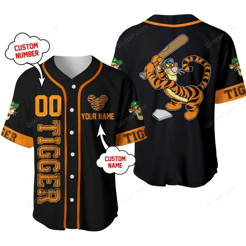 Winnie The Pooh Baseball Jersey Shirt GINPOOH11