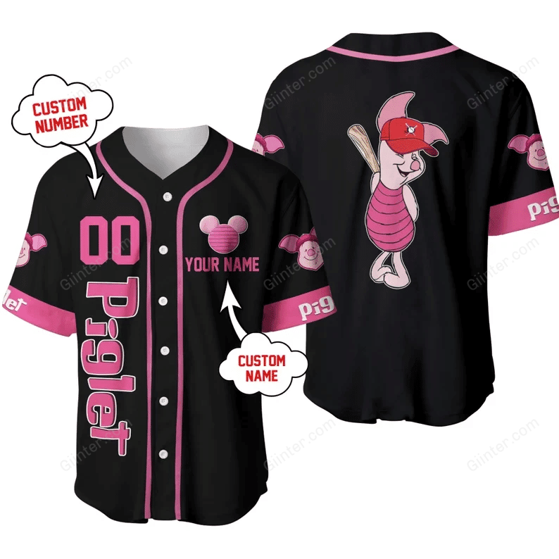 Winnie The Pooh Baseball Jersey Shirt GINPOOH12