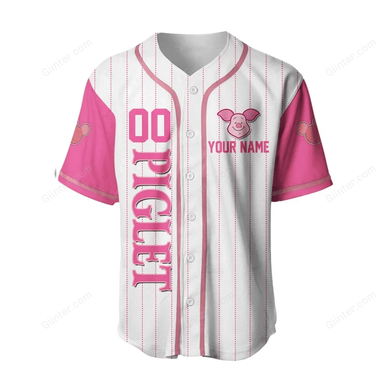 Winnie The Pooh Baseball Jersey Shirt GINPOOH13