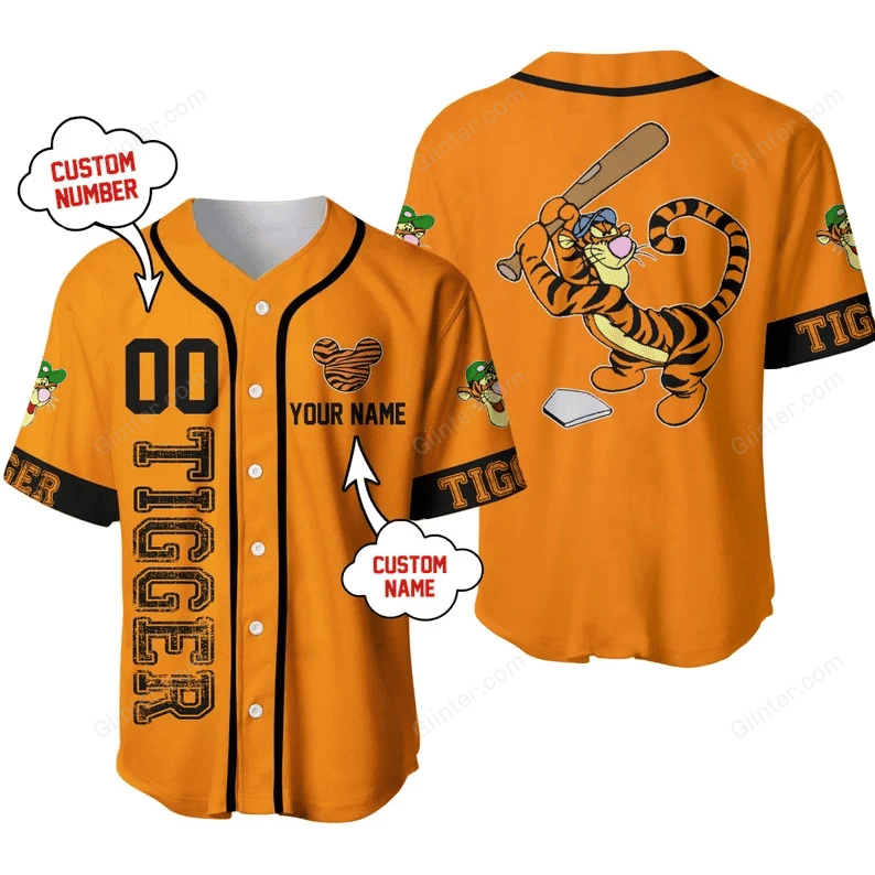 Winnie The Pooh Baseball Jersey Shirt GINPOOH15