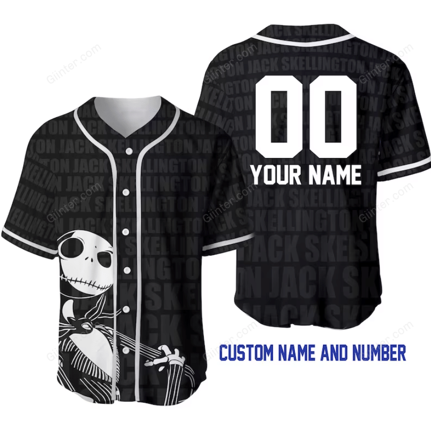 Jack Skellington Baseball Jersey Shirt GINNBC99308