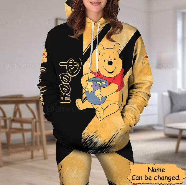 Winnie The Pooh - Personalized Heavy Fleece Hoodie And Leggings GINPOOH17