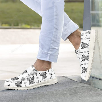 Highland Cow And Cactus Western Dude Shoes