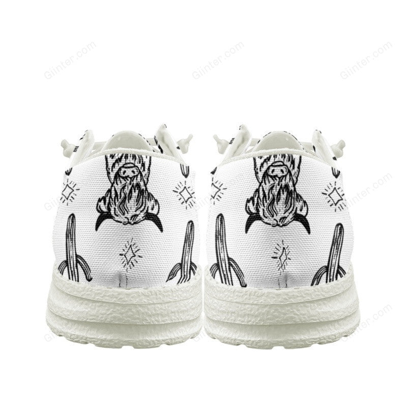 Highland Cow And Cactus Western Dude Shoes