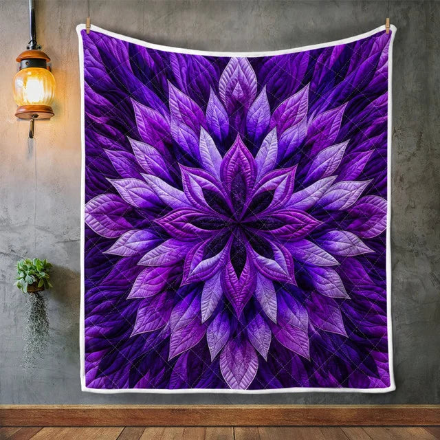 Purple Pattern Quilt Blanket QLT002