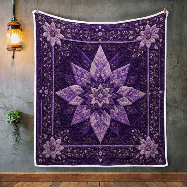 Purple Pattern Quilt Blanket QLT007