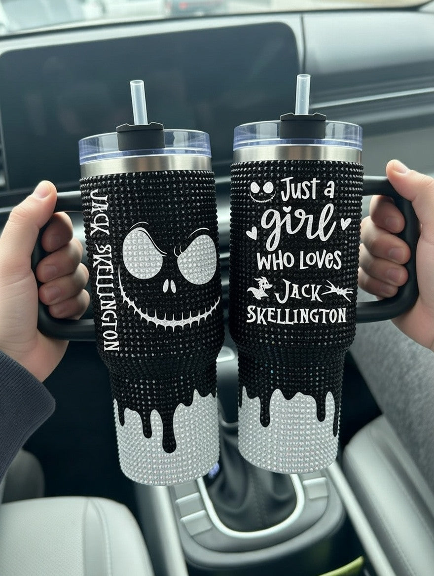 Just A Girl Who Loves Jack Skellington - Diamond Stick Tumbler 40OZ GINNBC1738