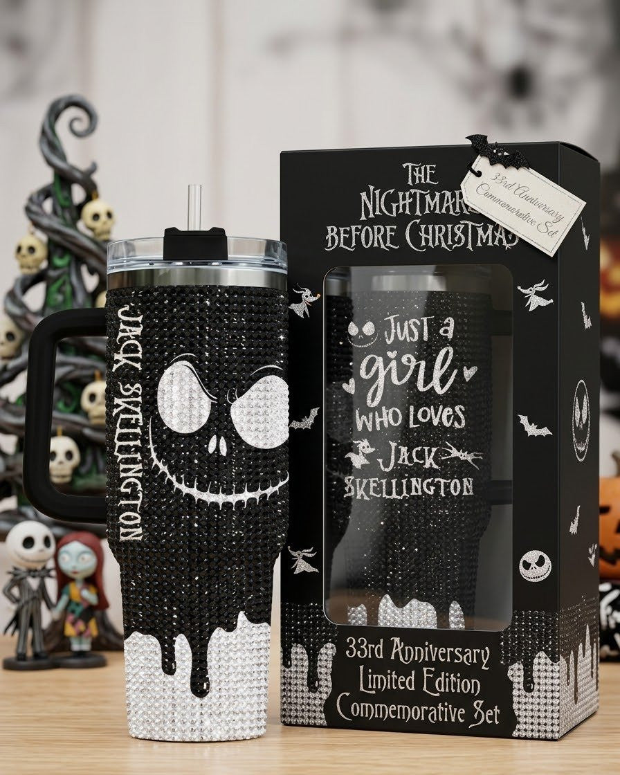 Just A Girl Who Loves Jack Skellington - Diamond Stick Tumbler 40OZ GINNBC1738