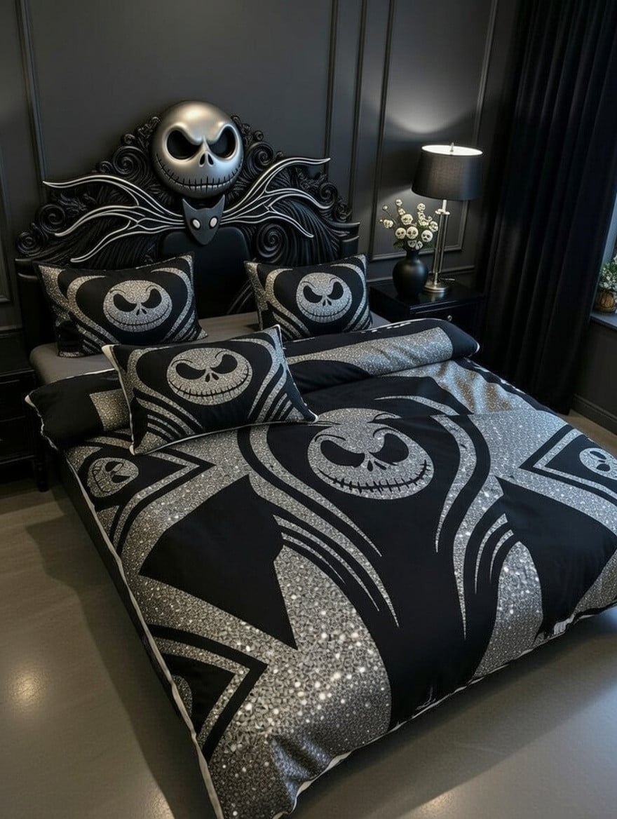 Jack Skellington Nightmare Dressed Duvet Cover Bedding Set GINNBC1327