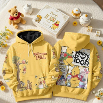 100th Anniversary Winnie The Pooh - Combo Heavy Fleece Hoodie And Leggings GINPOOH26