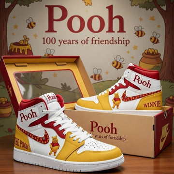 100th Anniversary Winnie The Pooh Sneakers Genuine Leather Shoes GINPOOH27