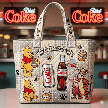 Coke & POOH Quilt Handbag GINPOOH38