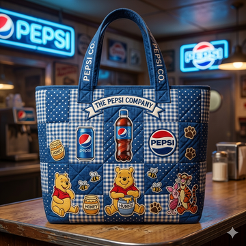 Pepsi & POOH Quilt Handbag GINPOOH39