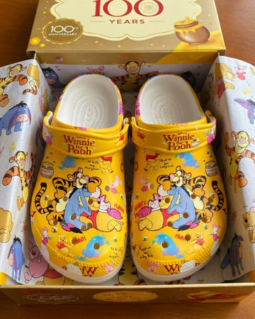 100th Anniversary Winnie The Pooh - Adult/Kid Clogs GINPOOH58